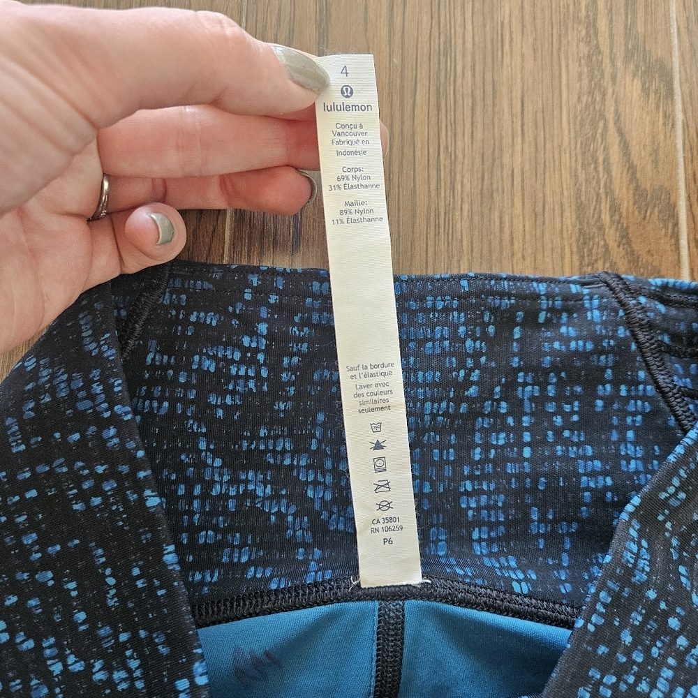 Lululemon Train Times Crop (17") Pulse Capri Black Size 4 - Picture 6 of 10